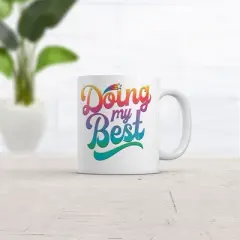 Crazy Dog Doing My Best Mug Funny Sarcastic Graphic Novelty Coffee Cup-11oz