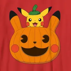 Boy's Pokemon Halloween Pikachu Jack-O'-Lantern T-Shirt