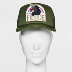 Women's Afro Unicorn Fierce Hat - Green