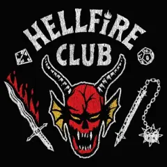 Junior's Stranger Things Hellfire Club Costume Racerback Tank Top