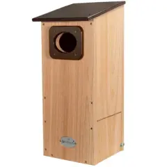JCS  Wildlife Cedar Wood Duck House with Recycled Poly Lumber Roof and Predator Guard