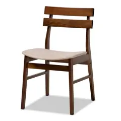 Set of 4 Devlin Upholstered Wood Dining Chairs - Baxton Studio