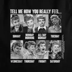 Women's I Love Lucy 8 Days A Week Sleeveless Crop Top Tank