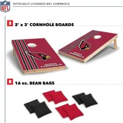 NFL Arizona Cardinals 2'x3' Wood Cornhole Set