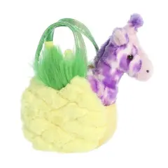 Aurora Small Pineapple Giraffe Fancy Pals Fashionable Stuffed Animal Purple 8"