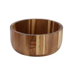 MegaChef 10.5 Inch Large Acacia Wood Salad Bowl