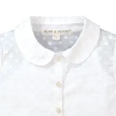 Hope & Henry Girls' Peter Pan Collar Top and Tank 2-Piece Set, Infant