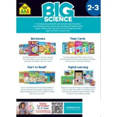 School Zone Big Science 2-3 Workbook - (Paperback)