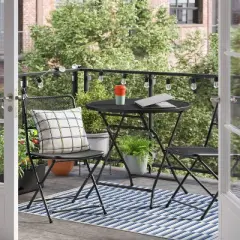 Metal Mesh Outdoor Portable Patio Folding Chair Black - Room Essentials&trade;