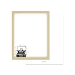 Paper Frenzy Happy New Year Typewriter Holiday Letterhead Paper Pack of 75