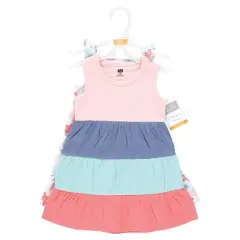Hudson Baby Girl Cotton Dresses, Multicolor Sea Shells