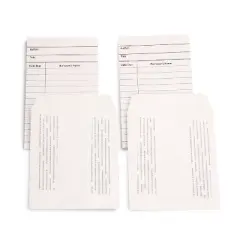 Hygloss Library Cards & Self-Adhesive Pockets Combo, White, 30 Each/60 Pieces Per Pack, 3 Packs
