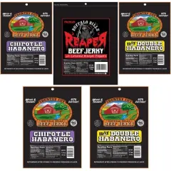 Buffalo Bills 10-pc Mostly Hot Jerky Sampler Gift Box (10 packs of mostly hot jerky)