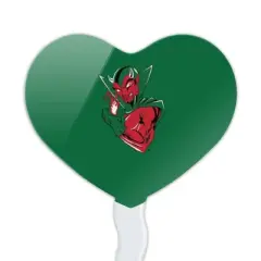 Mississippi Valley State University Primary Logo Heart Love Cupcake Picks Toppers Decoration Set of 6