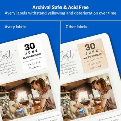 Avery Permanent ID Labels Inkjet/Laser 2 x 2 5/8 White 225/Pack 6572