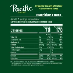 Pacific Foods Organic Gluten Free Condensed Cream of Celery Soup - 10.5oz