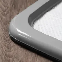 IRIS USA Pee Pad Holder -  Dog and Puppy, Leak Protection, 22"x22" Pad or Larger, Black/Gray