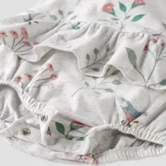 little Planet By Carter's Baby 2pk Rain Botanical Jumpsuit - Gray/Lilac Purple