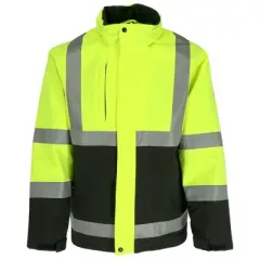 RefrigiWear Men's HiVis 3-in-1 Insulated Rainwear Systems Jacket - ANSI Class 2