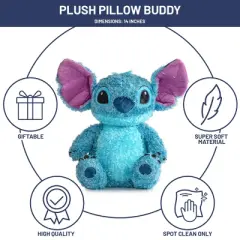 Jay Franco Disney Lilo and Stitch Stitch Fuzzy Pillow Buddy