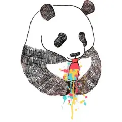 Junior's Design By Humans Pandas Love Ice Cream By radiomode T-Shirt