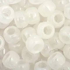 John Bead 1000pcs 9mm Plastic Crow Beads Barrel Nite Glow Pony Bead