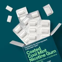 Coated Nicotine 2mg Gum Stop Smoking Aid - Mint - 100ct - up&up&trade;