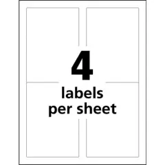 Avery UltraDuty GHS Chemical Labels for Pigment Inkjet Printers, Permanent Adhesive, Waterproof, UV Resistant, 3-1/2" x 5",  200  Labels (60523)