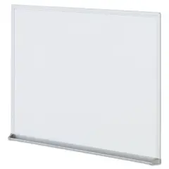 UNIVERSAL Dry-Erase Board Melamine 24 x 18 Satin-Finished Aluminum Frame 43622