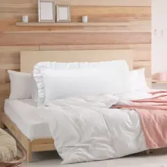 PiccoCasa Pure Cotton Soft Envelope Closure Body Ruffled Pillowcases 2 Pcs