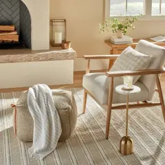 Marble Top Drink Side Table - Brass/White - Hearth & Hand&trade; with Magnolia