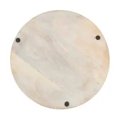 Saro Lifestyle Rustic Woodland Charger (Set of 4), White, 14"x14"