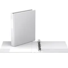 Davis Group 6pk 1" Premium Economy Round Ring Binders White: 3-Ring, Hard Cover, 225 Sheet Capacity, 2 Pockets, Polypropylene