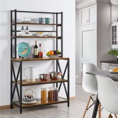 Yaheetech 5-Tier Kitchen Baker's Rack Utility Storage Shelf With 5 Shelves & Adjustable Feet
