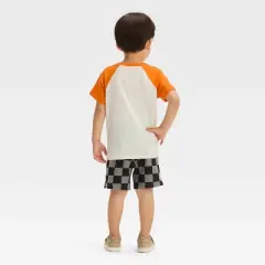Toddler Boys' Dino Halloween Short Sleeve T-Shirt and Shorts Set - Cat & Jack&trade; Gray