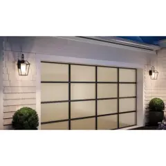 Urban Ambiance Luxury Minimalist Outdoor Wall Sconce 14.875''H x 7.5''W,  Midnight Black Finish,  Chandler Collection, UHP1390