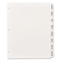 Avery Write-On Big Tab Plastic Dividers 8-Tab Letter 16371