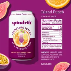 Spindrift Island Punch Sparkling Water - 8pk/12 fl oz Cans