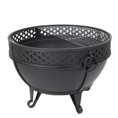 Gable 27" Fire Pit with Cooking Grid - Pleasant Hearth