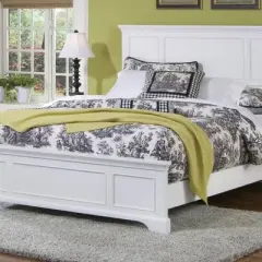 Queen Naples Bed Nightstand and Chest Off White - Homestyles