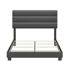 Caprice Faux Leather Channel Upholstered Platform Bed - Eco Dream