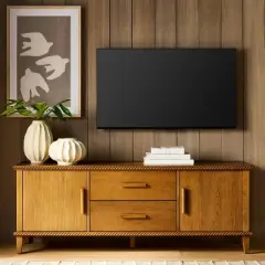 Azorella Media Stand Oak Brown - Threshold&trade; designed with Studio McGee