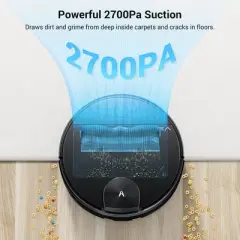 Viomi Smart Robot Vacuum V3 Max Duster Vacuum and Mop for Multi Floors with Lidar Navigation technology, Compatible with Alexa and Google,  Black