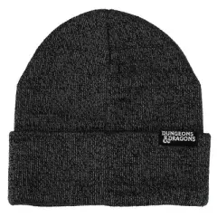 Dungeons and Dragons Ampersands Flat Embroidery Logo Dark Charcoal Acrylic Knit winter Beanie Hat