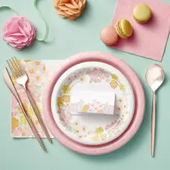 20ct 8.5" Disposable Dinner Plates Light Pink - Spritz&trade;