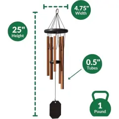 Lambright Chimes Morning Song Wind Chime - Amish Handcrafted, 25"