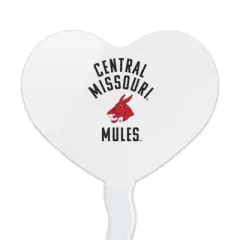 University of Central Missouri Mules Heart Love Cupcake Picks Toppers Decoration Set of 6