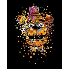 Five Nights at Freddy's Disintegrating Freddy Fazbear Boy's Black T-shirt
