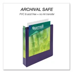 Samsill Earth's Choice Plant-Based Economy Round Ring View Binders, 3 Rings, 1.5" Capacity, 11 x 8.5, Purple, 2/Pack