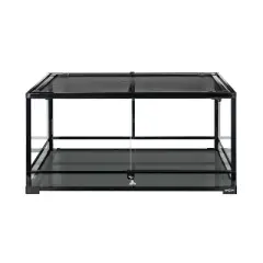 REPTI ZOO 67 Gallon Reptile Glass Terrarium, Double Hinge Door with Screen Ventilation Reptile Terrarium 36" x 24" x 18"(Knock-Down)